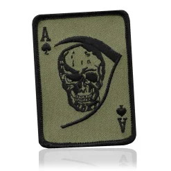 Abzeichen Textil Death Ace oliv