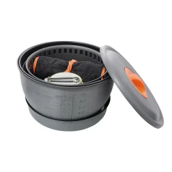 Aluminium Kochset mit Spiritusbrenner