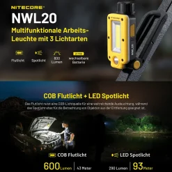 Arbeitsleuchte NWL20 - 600 Lumen