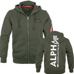 Back Print Zip Hoody Kapuzenjacke