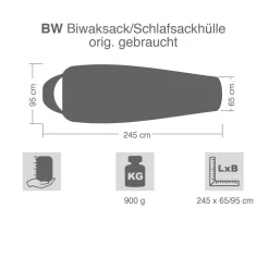 Bundeswehr Biwaksack / Schlafsackhülle Carinthia Goretex Original gebraucht
