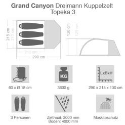 Dreimann Kuppelzelt Topeka 3