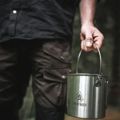 Edelstahl Bush Pot mit Deckel 1.9 Liter