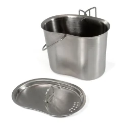 Edelstahl Feldflaschenbecher 2 in 1