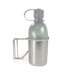 Edelstahl Feldflaschenbecher 2 in 1