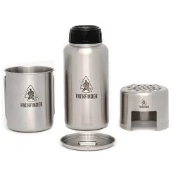 Edelstahl Kochset mit Flasche
