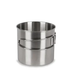 Edelstahl Trinkbecher mit Klappgriffen