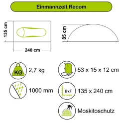 Einmannzelt Recom