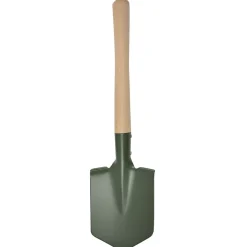 Feldspaten mit Holzstiel und Tasche