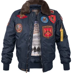 Fliegerjacke B-15 mit Patches