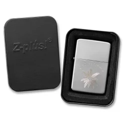 Gas Feuerzeug mit Gravur Gebirgsjäger Edelweiß