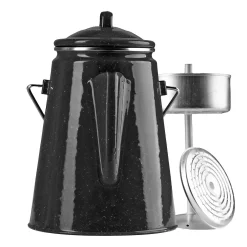 Kaffeekanne Emaille m. Percolator