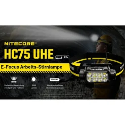 Kopflampe HC75 UHE - 3000 Lumen E-Focus