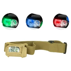 LED Kopflampe 4-farbig - 65 Lumen