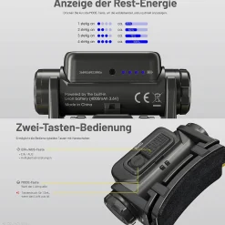 LED Kopflampe NU45 - 1700 Lumen - 3 Lichtquellen