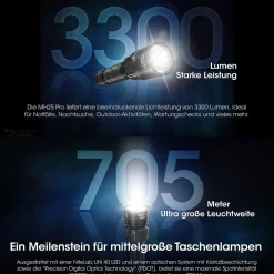 LED Taschenlampe MH25 PRO - 3300 Lumen