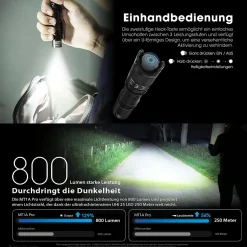 LED Taschenlampe MT1A PRO - 800 Lumen