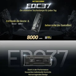 LED-Taschenlampe EDC37 - 8000 Lumen