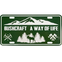 Nummernschild US Style mit Druck Bushcraft