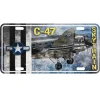 Nummernschild US Style mit Druck Metal C-47 Skytrain