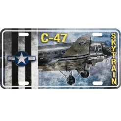 Nummernschild US Style mit Druck Metal C-47 Skytrain