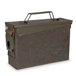 Orig. US Munikiste Metall klein Cal. 30 gebraucht