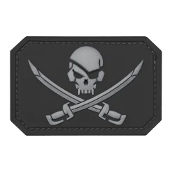 Patch 3D Skull with Swords PVC m. Klett