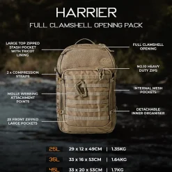 Rucksack Harrier Full Opening 45L
