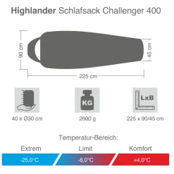 Schlafsack Challenger 400