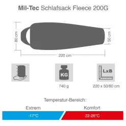 Schlafsack Fleece 200G