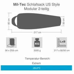 Schlafsack US Style Modular 2-teilig