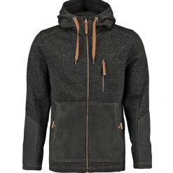Strickfleece Jacke mit Kapuze