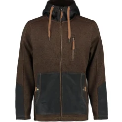 Strickfleece Jacke mit Kapuze