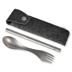 Swedish Spork'n Straw Kit Titanium