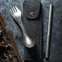 Swedish Spork'n Straw Kit Titanium