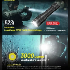 Tactical LED Taschenlampe P23i
