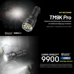 Tactical LED Taschenlampe TM9K Pro - 9900 Lumen