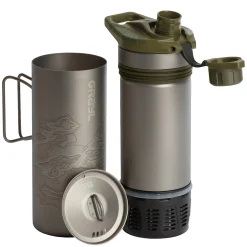 Titanium GeoPress Wasserfilter Trinkflasche