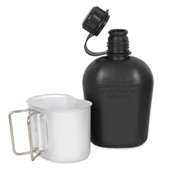 US Feldflasche m. Becher u. Hülle