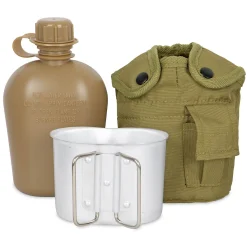 US Feldflasche m. Becher u. Hülle