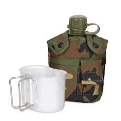 US Feldflasche m. Becher u. Hülle