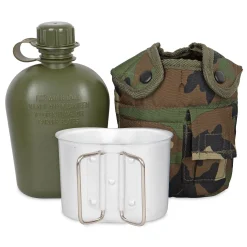 US Feldflasche m. Becher u. Hülle