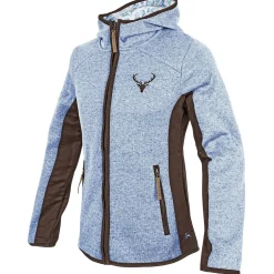 Womens Hooded Strickfleece Jacke